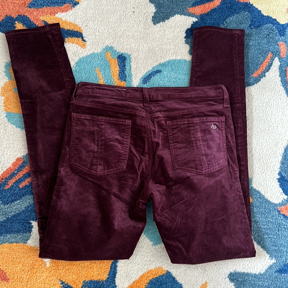 Rag & bone skinny velvet pants 28 - Picture 4 of 4